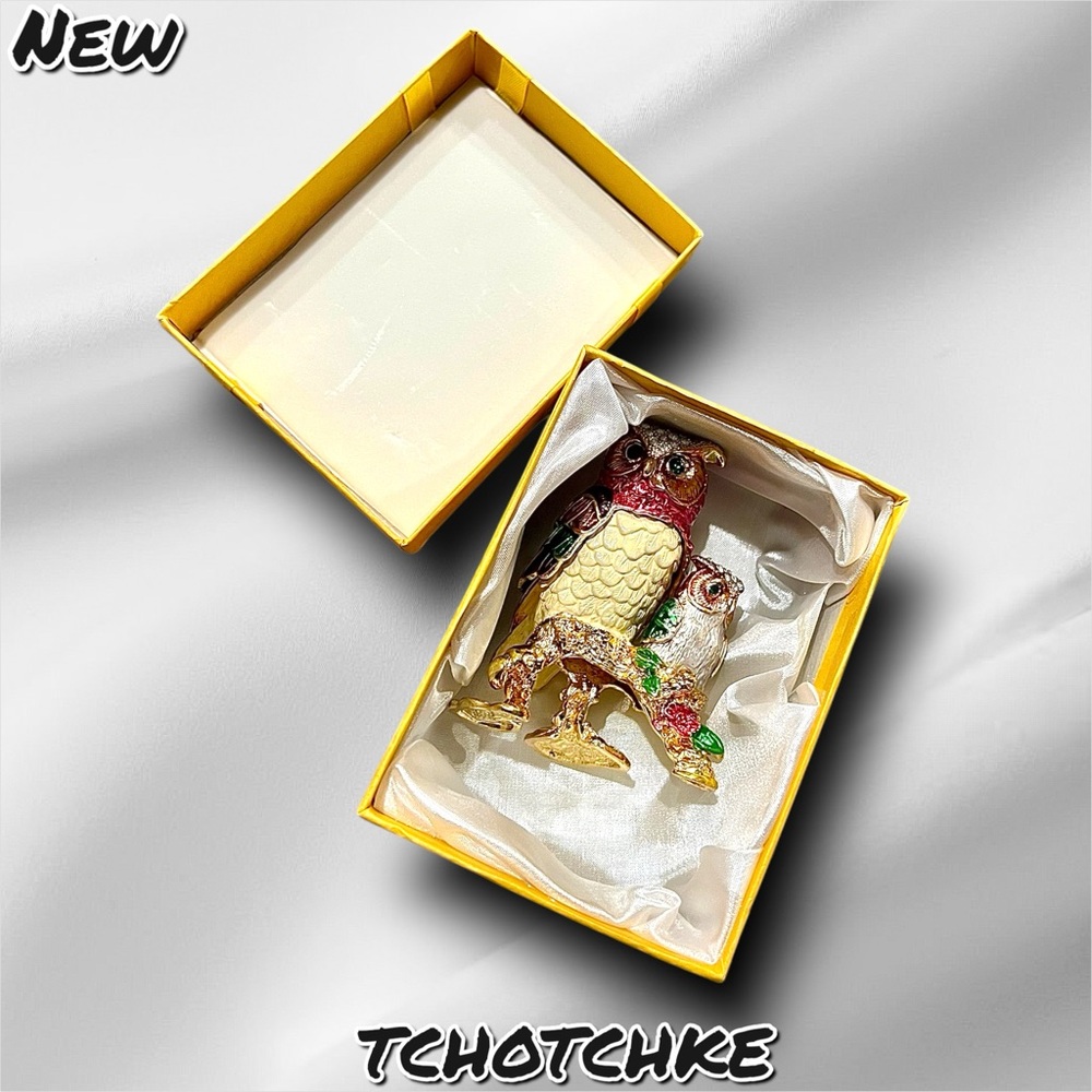 NEW Jeweled Owl Tchotchke – Hidden Jewelry Storage Trinket Box
